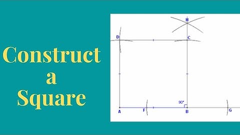 CONSTRUCT A SQUARE Using compass and straightedge