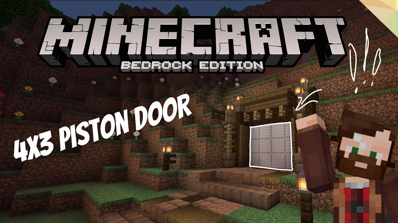 Minecraft Bedrock (1.20 Tutorial): This 4x3 Piston Door Will Blow Your Mind