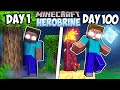 I survived 100 days as herobrine in minecraft