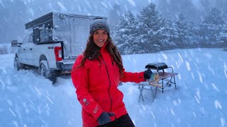 Blizzard Survival Camping in my Ford F250 Truck Camper - 60MPH Snow Storm Stuck in the Mountains by Dr. Hannah Straight 218,872 views 4 months ago 12 minutes, 11 seconds
