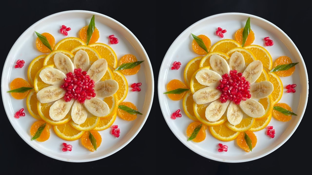 Beautiful Fruits Decoration /Gaye Holud’s Fruits Decoration  /Easy Fruits Art /Fruit carving Garnish
