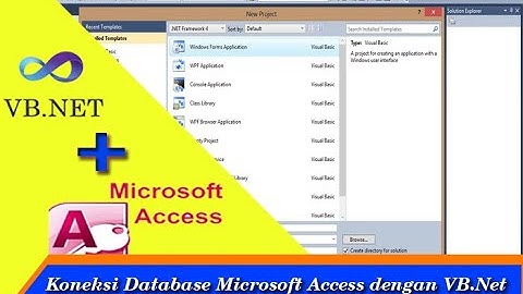 Cara Koneksi Database Microsoft Access Dengan Visual Basic. Net Menggunakan BindingSource
