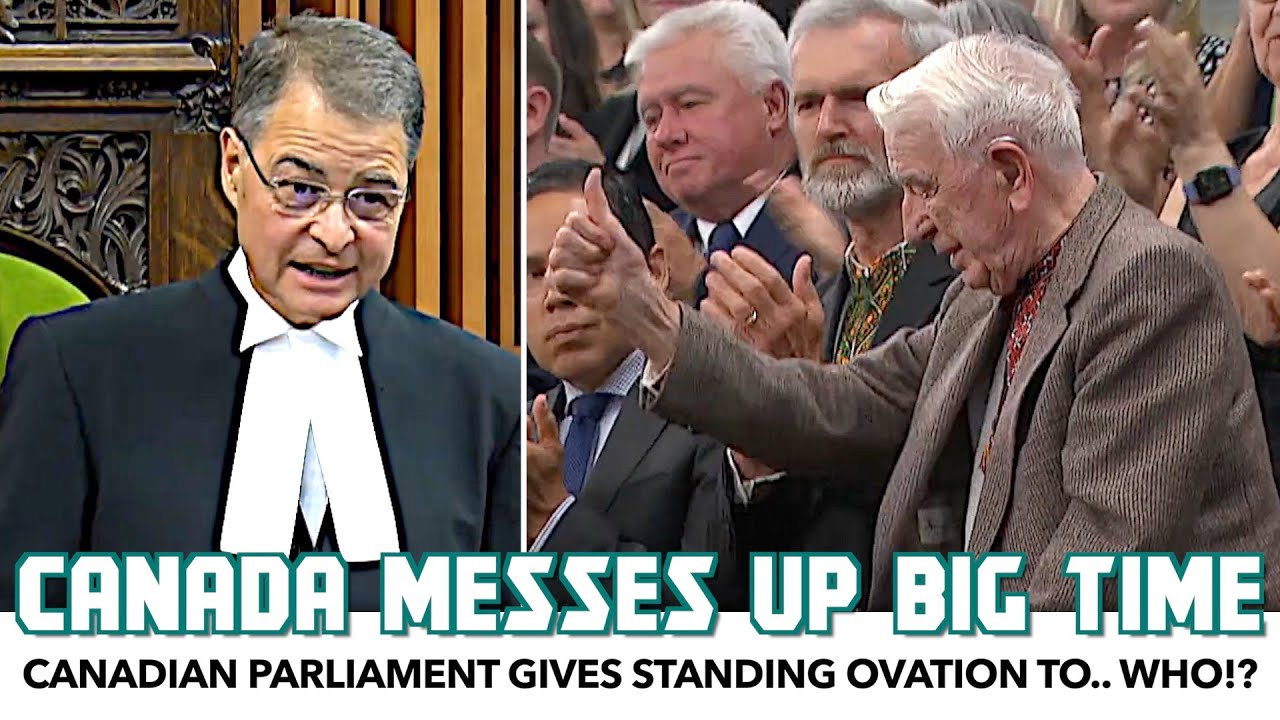 Canadian Parliament Gives Standing Ovation To.. Who!? - YouTube