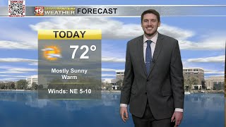 A warm and calm day ahead of additional April showers and storms