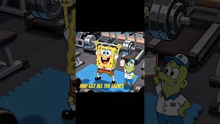 🎥🔥😂SpongeBob lifting weights at the gymnasium.#spongebob #spongebobsquarepants #funnyvideo