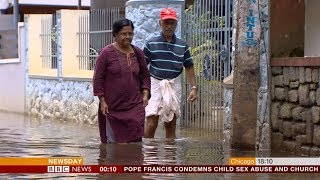 Extreme weather 2018 - Flooding - the human cost (India) - BBC News - 21st August 2018