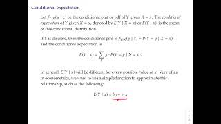 OLD Econometrics topic 2 video 4: Conditional expectation