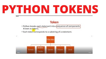 Python Fundamentals TOKEN | KEYWORDS | IDENTIFIERS | LITERALS | CBSE CLASS - XI | Lecture -03