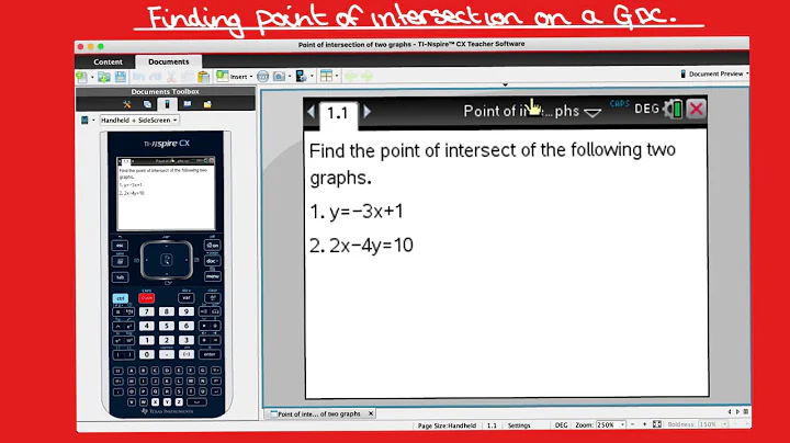 Finding the point of intersection on a GDC
