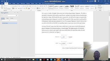 Token separation using lex