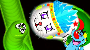 OGGY and JACK/ play snake game / wormate.io / would biggest worm kill