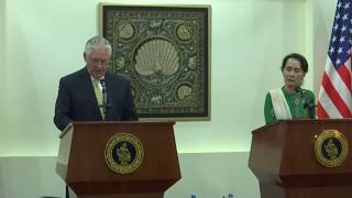 Secretary Tillerson Joint Press Availability with Burmese State Counsellor Aung San Suu Kyi