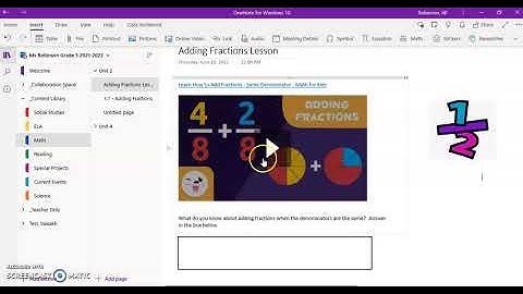 OneNote Class Notebook - Building the Content Library (Win 10 App)