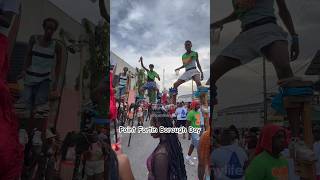 Moko jumbies took over the J’Ouvert for Point Boro Day