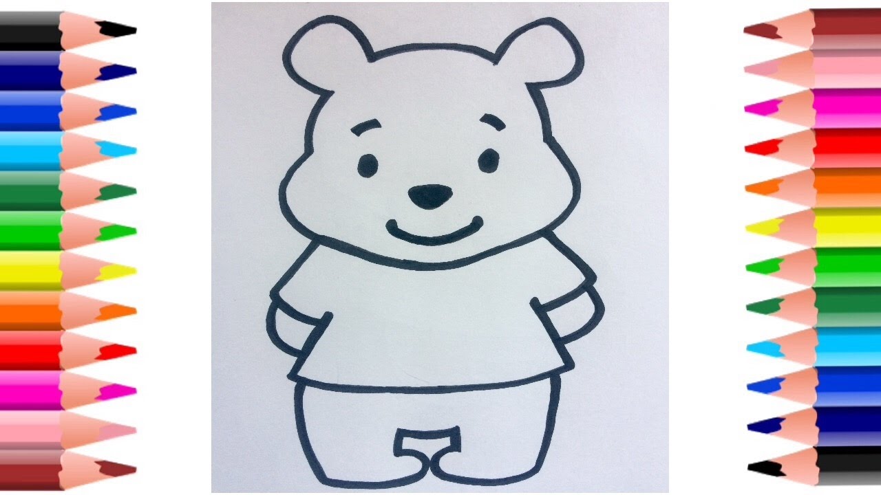 How To Draw Winnie The Pooh Bear Easy Step-By-Step Drawing ...
