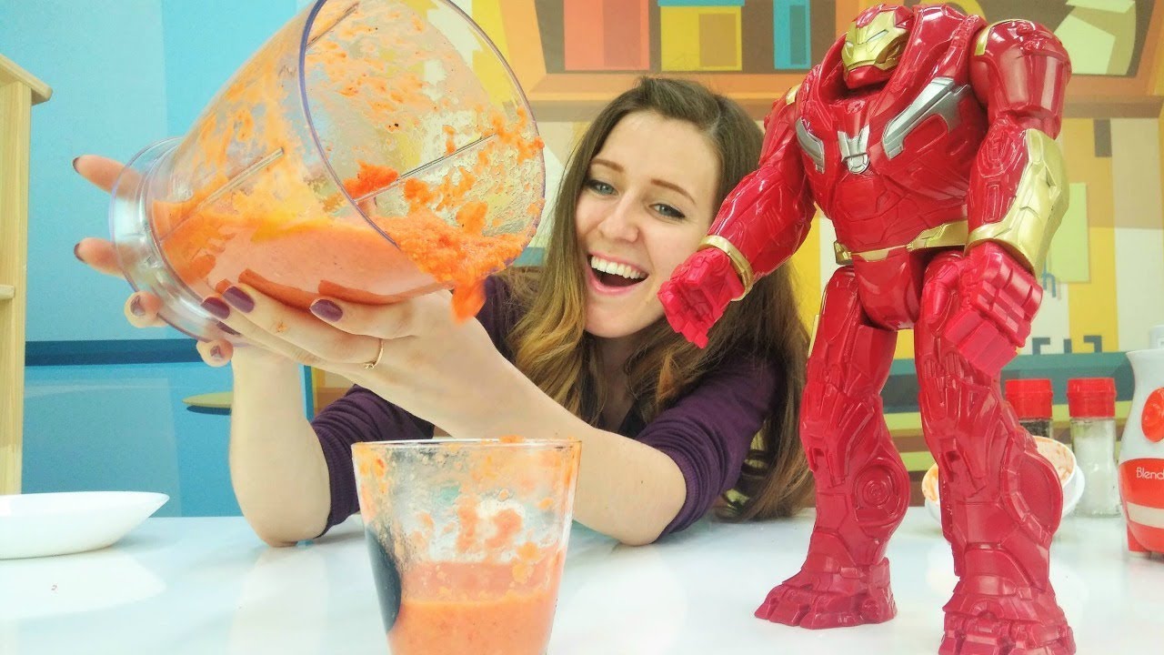 ⁣Gazpacho para Iron Man. Cocina para niños. Vídeo infantil.