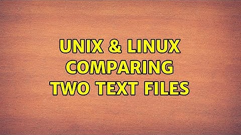 Unix & Linux: Comparing two text files