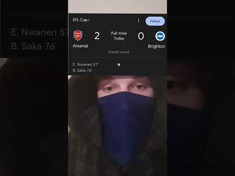 Arsenal 2 0 Brighton FULL TIME REACTION Football Tiktok Arsenal Fyp Afc Coyg Shorts
