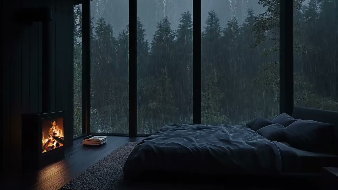 Sleep Better Tonight Listening to Calm Piano Blending with Rain Sounds | Stress Relief