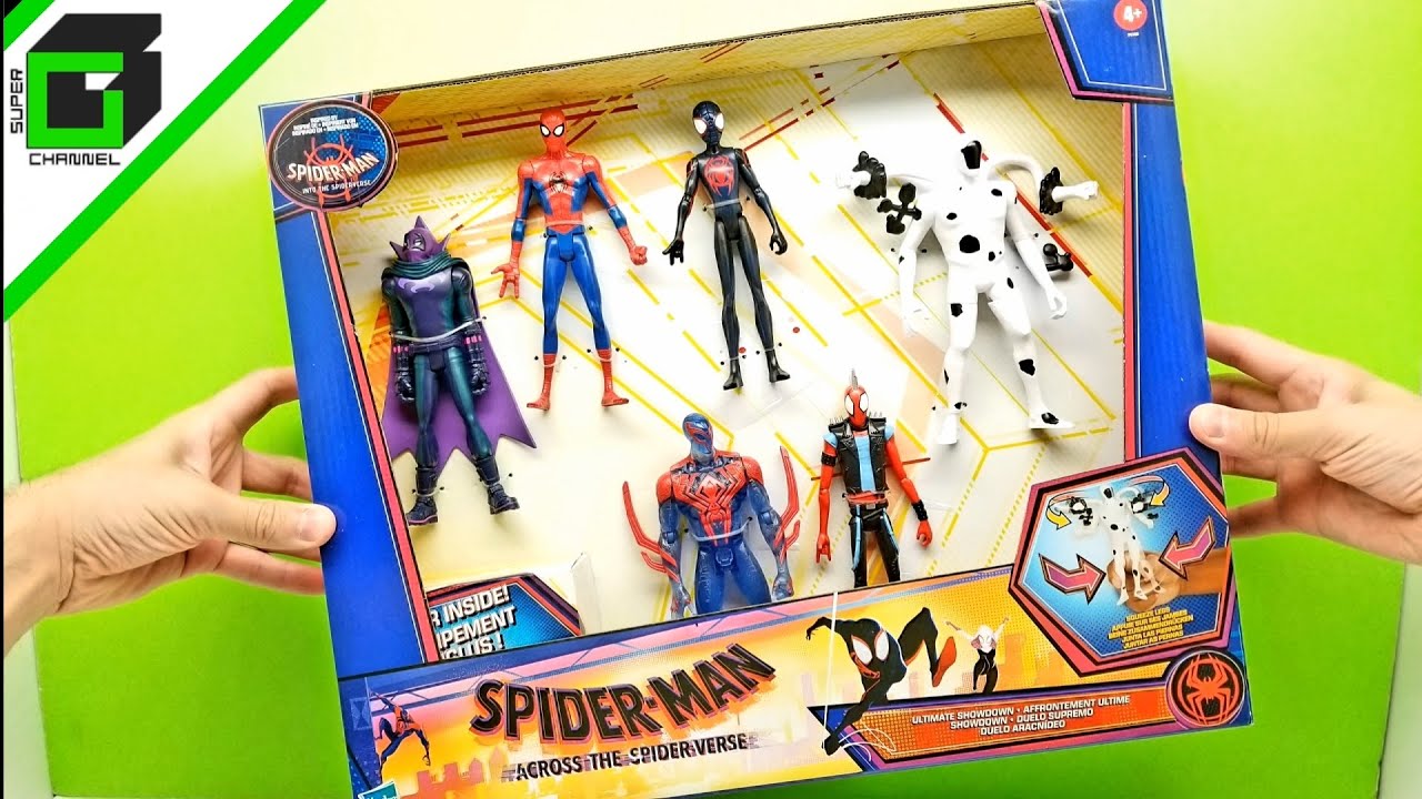 New SPIDER-MAN Across the Spider-Verse (TARGET Exclusive 6 Pack) Hasbro action  figure UNBOXING 