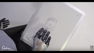 Sophia the Robot Learns to Draw Portraits