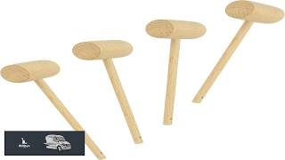 Wooden Crab Mallet Seafood Lobster Shellfish Cracker Hammer Hardwood Set