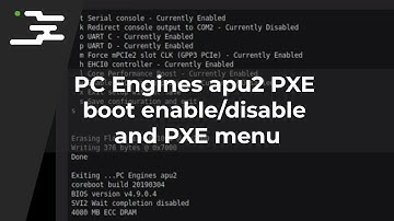 PC Engines apu2 PXE boot enable/disable and PXE menu