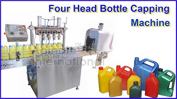 Four Head Bottle Capping Machine, Four Head Bottle Sealing Machine
