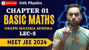 Lecture 05 | Graph Maxima Minima | Basic Maths | NEET 2024 JEE 2024 by Subhash Sir