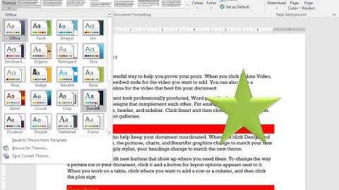 How to Apply Document Themes - Word 2016 tutorial