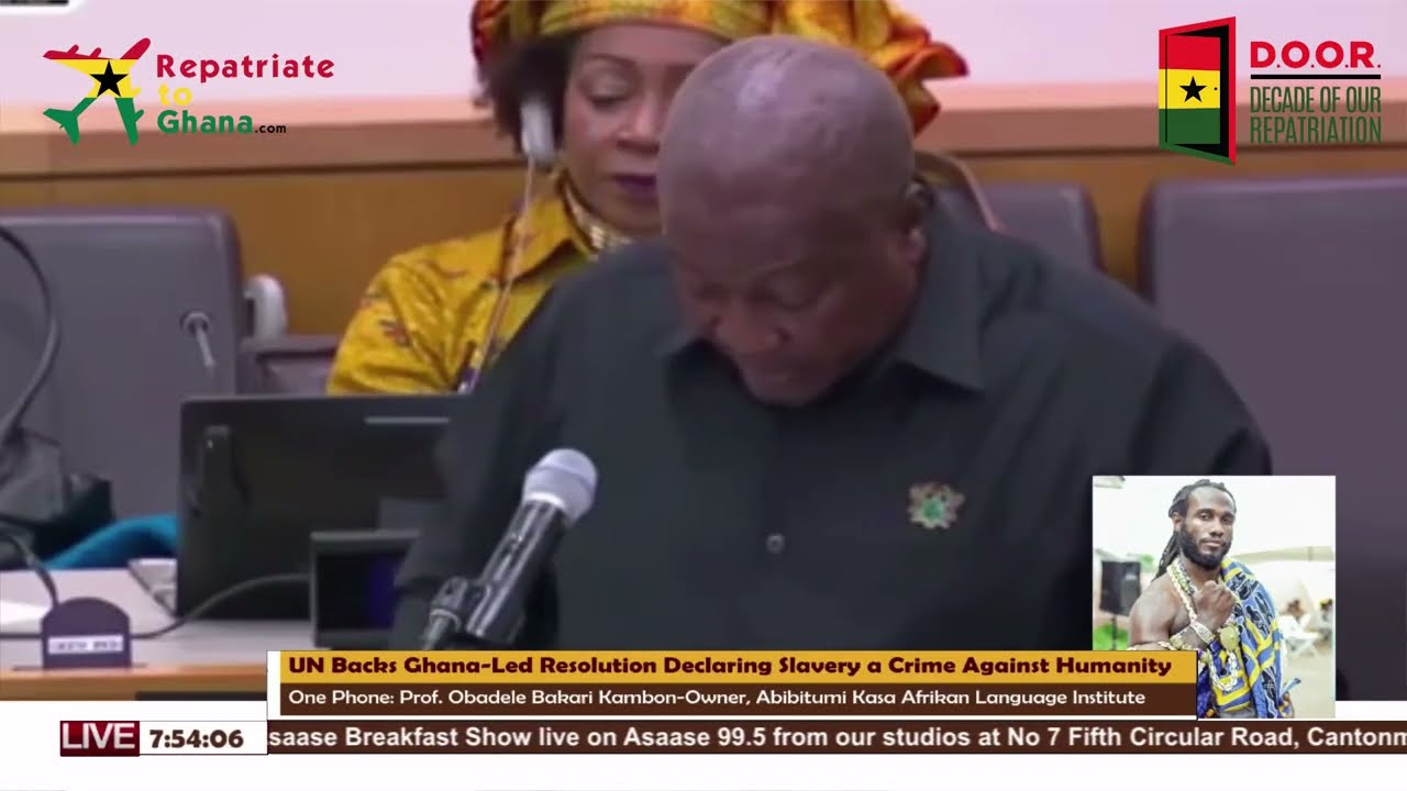 ⁣Asaase Radio Interview: Ɔbenfo Ọbádélé Kambon on Ghana’s UN Resolution and Reparations