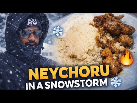 Making Neychoru in a Snowstorm ❄️🔥| -27°C | Canada 🇨🇦