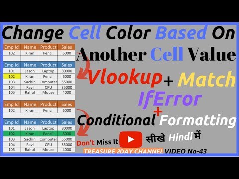 HOW TO CHANGE CELL COLOR BASED ON VALUE OF ANOTHER CELL? | MS-EXCEL ...