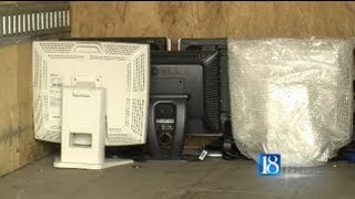 The e-recycling drive was held at Cumberland Park in West Lafayette.
