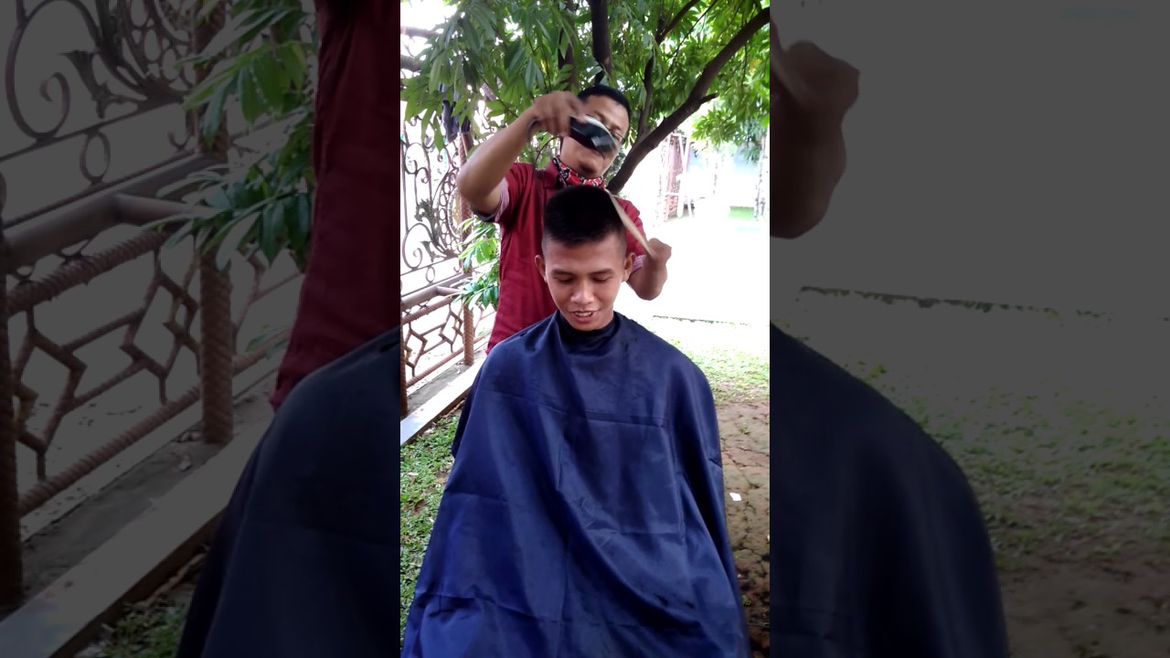 Potong Rambut  Brimob  1kompi di Yaskum Brimob  asal kota 