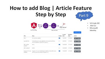 Angular & ASP .NET Core 5 : Publish and unpublish Article | Part 9