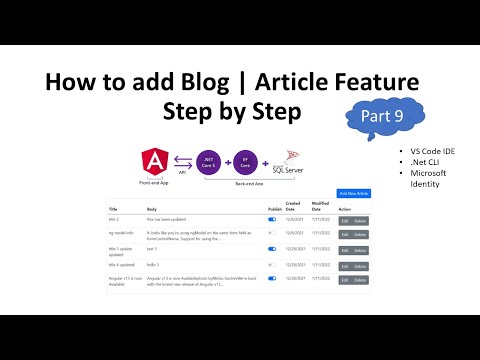 Angular & ASP .NET Core 5 : Publish and unpublish Article | Part 9