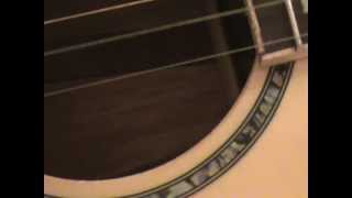 Open Tuning Little Parlor Style Acoustic Guitar Fingerpicked with a Nice Tone IMO. Abalone Inlaid