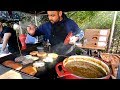 French Style Burgers with Blue Cheese and Bourguignon Sauce. London Street Food