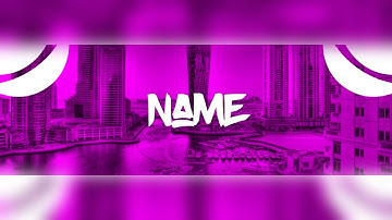 Simple Clean Twitter Header Template (Purple)