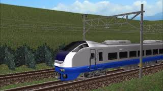 新VRM3★仮想越河駅レイアウトNo161特急その33 E653系フレッシュひたちブルー