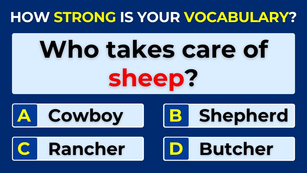 How Strong Is Your Vocabulary? Can You Score 30/30? Find the Correct Term | #Challenge 70