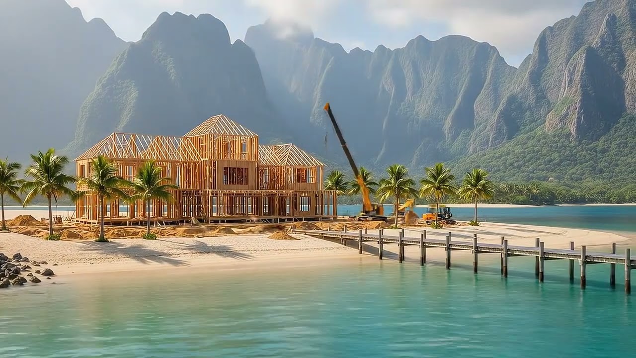 Creating a Tropical Beach House Using AI | Time-Lapse Build Journey