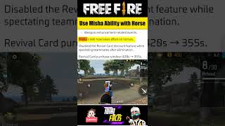 OB54 Update Misha Character Ability Work on Horse Vehicle 😱 Free Fire