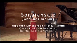 Note plays Scherzo from FAE Sonata by Johannes Brahms @NotePin
