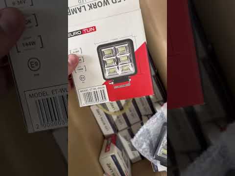 Світлодіодна LED фара робоча 144Вт 9-36V, Вузький луч (Дальній) (EUROTUN), видео 1