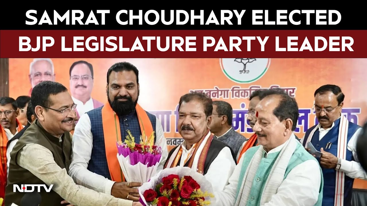 Bihar News | Samrat Choudhary Elected BJP Legislature Party Leader; Vijay Sinha Named Deputy