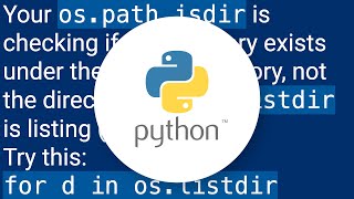 Python's os.listdir() with os.path.isdir() does not return all directories
