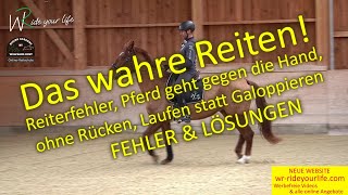 F161 Bella Part 1: Horses that push up and go against the hand; lunging in the canter; rider errors