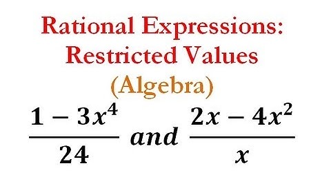 (Algebra 1) Rational Expressions: Restricted Values - Made EASY!!!